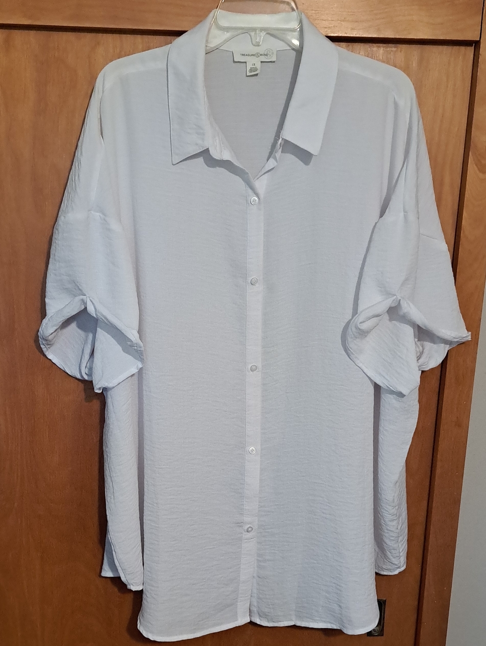 White Relaxed Button-Down Shirt